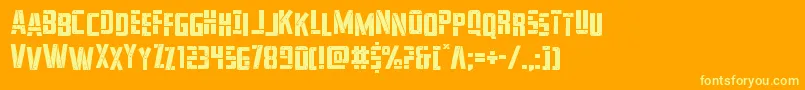 franknplankstag Font – Yellow Fonts on Orange Background