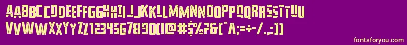 franknplankstag Font – Yellow Fonts on Purple Background