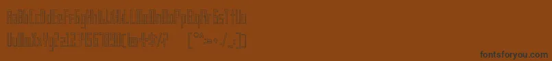 Frankstern Outline-fontti – mustat fontit ruskealla taustalla