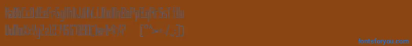 Шрифт Frankstern Outline – синие шрифты на коричневом фоне