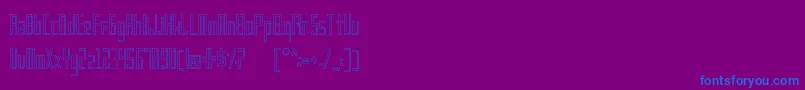 Frankstern Outline Font – Blue Fonts on Purple Background