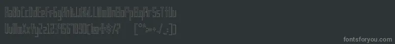 Fonte Frankstern Outline – fontes cinzas em um fundo preto