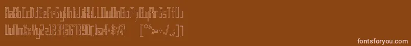 Frankstern Outline-Schriftart – Rosa Schriften auf braunem Hintergrund