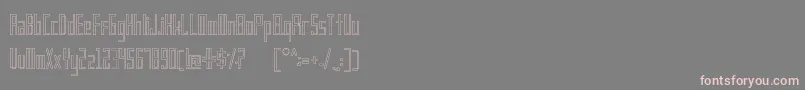 Lisätietoja Frankstern Outline-fontista Frankstern Outline-fontti – vaaleanpunaiset fontit harmaalla taustalla