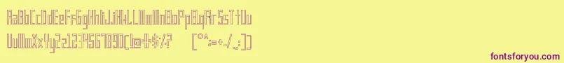 Frankstern Outline Font – Purple Fonts on Yellow Background