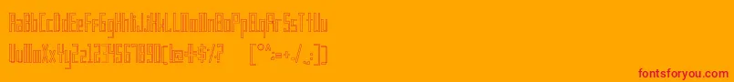 Шрифт Frankstern Outline – красные шрифты на оранжевом фоне