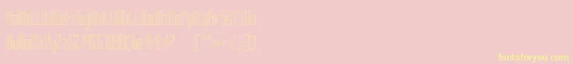 Frankstern Outline Font – Yellow Fonts on Pink Background