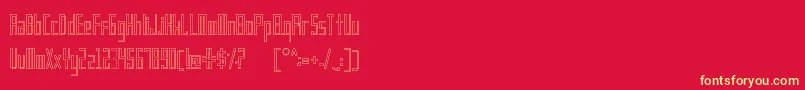 Frankstern Outline Font – Yellow Fonts on Red Background