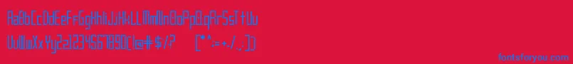 Frankstern Regular Font – Blue Fonts on Red Background