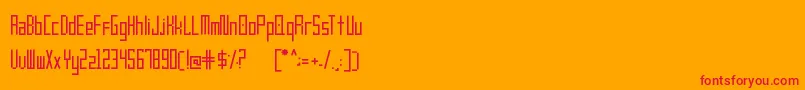 Frankstern Regular Font – Red Fonts on Orange Background