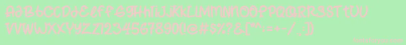フォントFrappe Latte – 緑の背景にピンクのフォント
