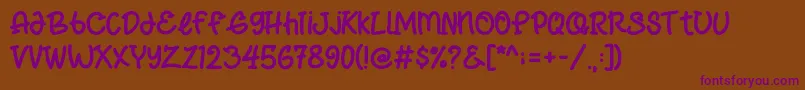Frappe Latte Font – Purple Fonts on Brown Background