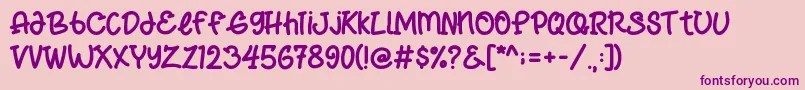 Шрифт Frappe Latte – фиолетовые шрифты на розовом фоне