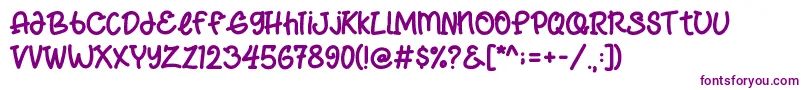 Frappe Latte-fontti – violetit fontit valkoisella taustalla