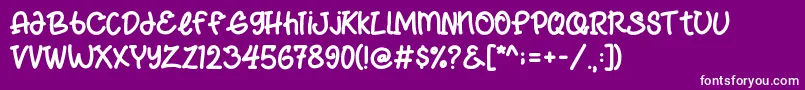Frappe Latte-fontti – valkoiset fontit violetilla taustalla