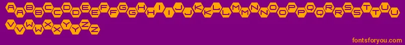 frau hex Font – Orange Fonts on Purple Background