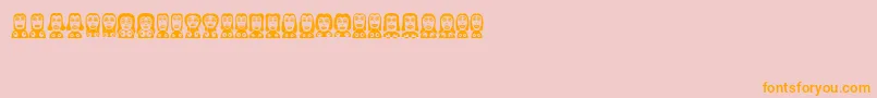 Frauen Font – Orange Fonts on Pink Background