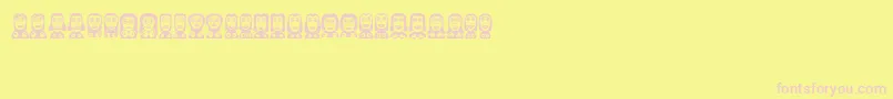 Frauen Font – Pink Fonts on Yellow Background