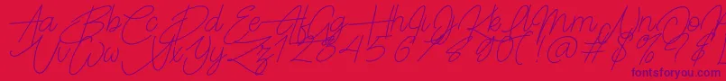 Frayhord Personal Use Font – Purple Fonts on Red Background