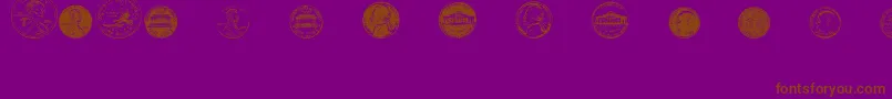 DjCoinage Font – Brown Fonts on Purple Background