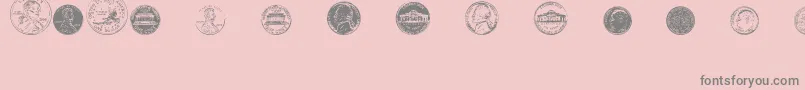 Police DjCoinage – polices grises sur fond rose