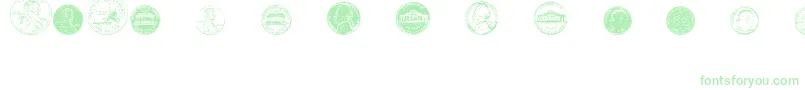 フォントDjCoinage – 緑のフォント