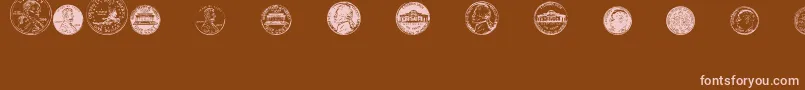 DjCoinage Font – Pink Fonts on Brown Background