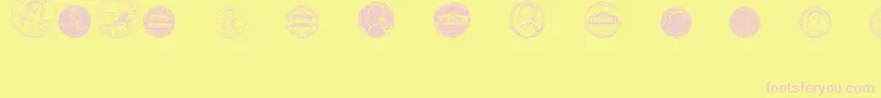 DjCoinage Font – Pink Fonts on Yellow Background