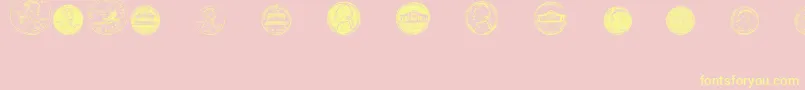 fuente DjCoinage – Fuentes Amarillas Sobre Fondo Rosa