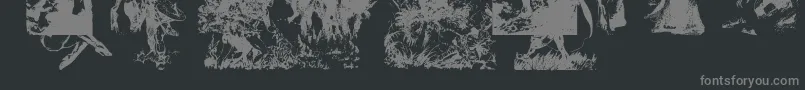 FrazettaBats1 Font – Gray Fonts on Black Background