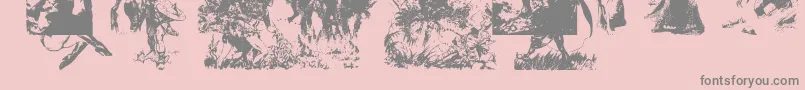 Saiba mais sobre a fonte FrazettaBats1 Fonte FrazettaBats1 – fontes cinzas em um fundo rosa