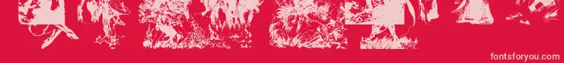 FrazettaBats1 Font – Pink Fonts on Red Background