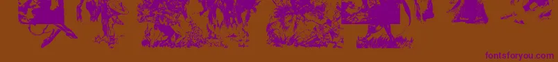 FrazettaBats1 Font – Purple Fonts on Brown Background