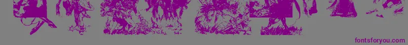 FrazettaBats1 Font – Purple Fonts on Gray Background