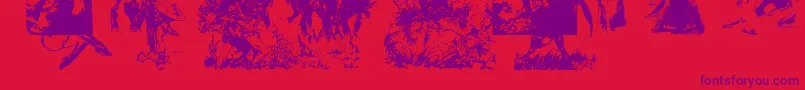 FrazettaBats1 Font – Purple Fonts on Red Background
