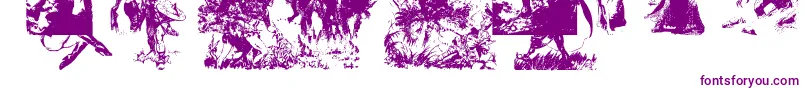 Czcionka FrazettaBats1 – fioletowe czcionki