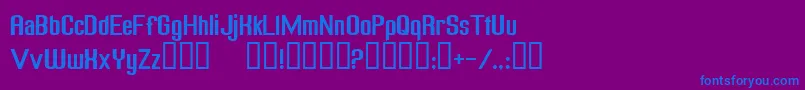 フォントFREAGN   – 紫色の背景に青い文字