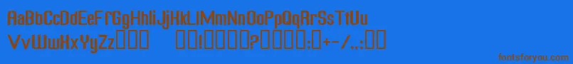 FREAGN   Font – Brown Fonts on Blue Background