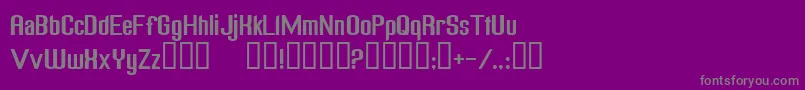 FREAGN  -fontti – harmaat kirjasimet violetilla taustalla