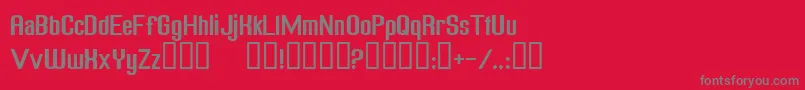 FREAGN  -fontti – harmaat kirjasimet punaisella taustalla