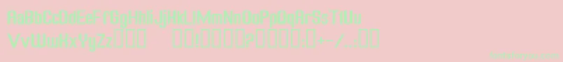 フォントFREAGN   – ピンクの背景に緑の文字
