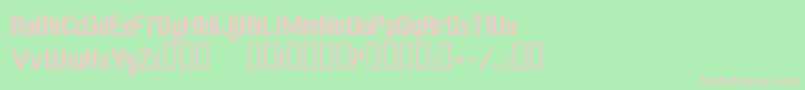 FREAGN  -fontti – vaaleanpunaiset fontit vihreällä taustalla