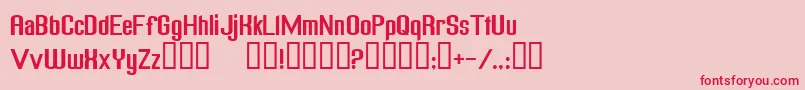FREAGN  -fontti – punaiset fontit vaaleanpunaisella taustalla