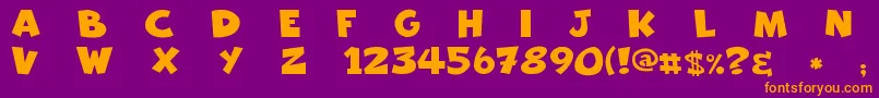 Freakomix Font – Orange Fonts on Purple Background