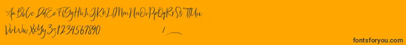 Freaks Font – Black Fonts on Orange Background