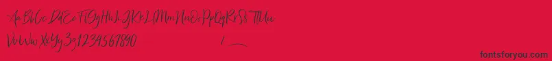 Freaks-Schriftart – Schwarze Schriften auf rotem Hintergrund