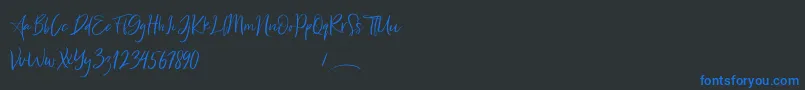 Freaks Font – Blue Fonts on Black Background