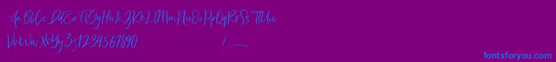 Freaks Font – Blue Fonts on Purple Background