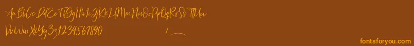 Freaks Font – Orange Fonts on Brown Background