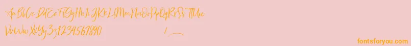 Freaks Font – Orange Fonts on Pink Background